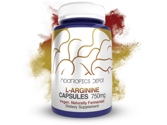 L-Arginine Capsules | 750mg | Fermented & Vegan by Nootropics Depot