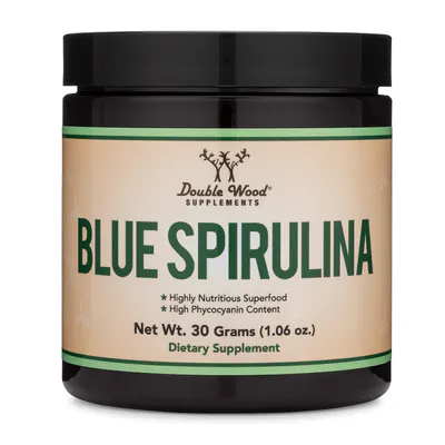 Blue Spirulina Powder by Double Wood Supplements