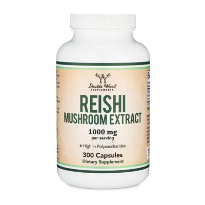 Reishi Mushroom Extract Supplement by Double Wood Supplements