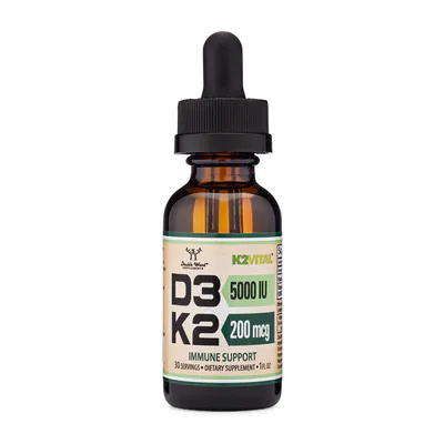 Vitamin D3 + K2 Liquid Drops by Double Wood Supplements