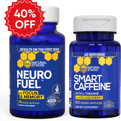 NEUROFUEL™ Nootropic + Smart Caffeine® Stack by Natural Stacks