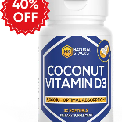 Vitamin D3 w/ Organic Coconut Oil by Natural Stacks