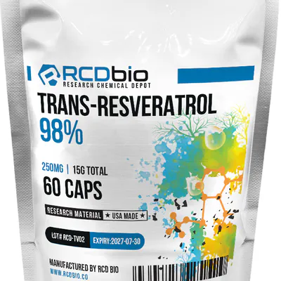 Trans-Resveratrol 98% [Capsules] by RCD Bio